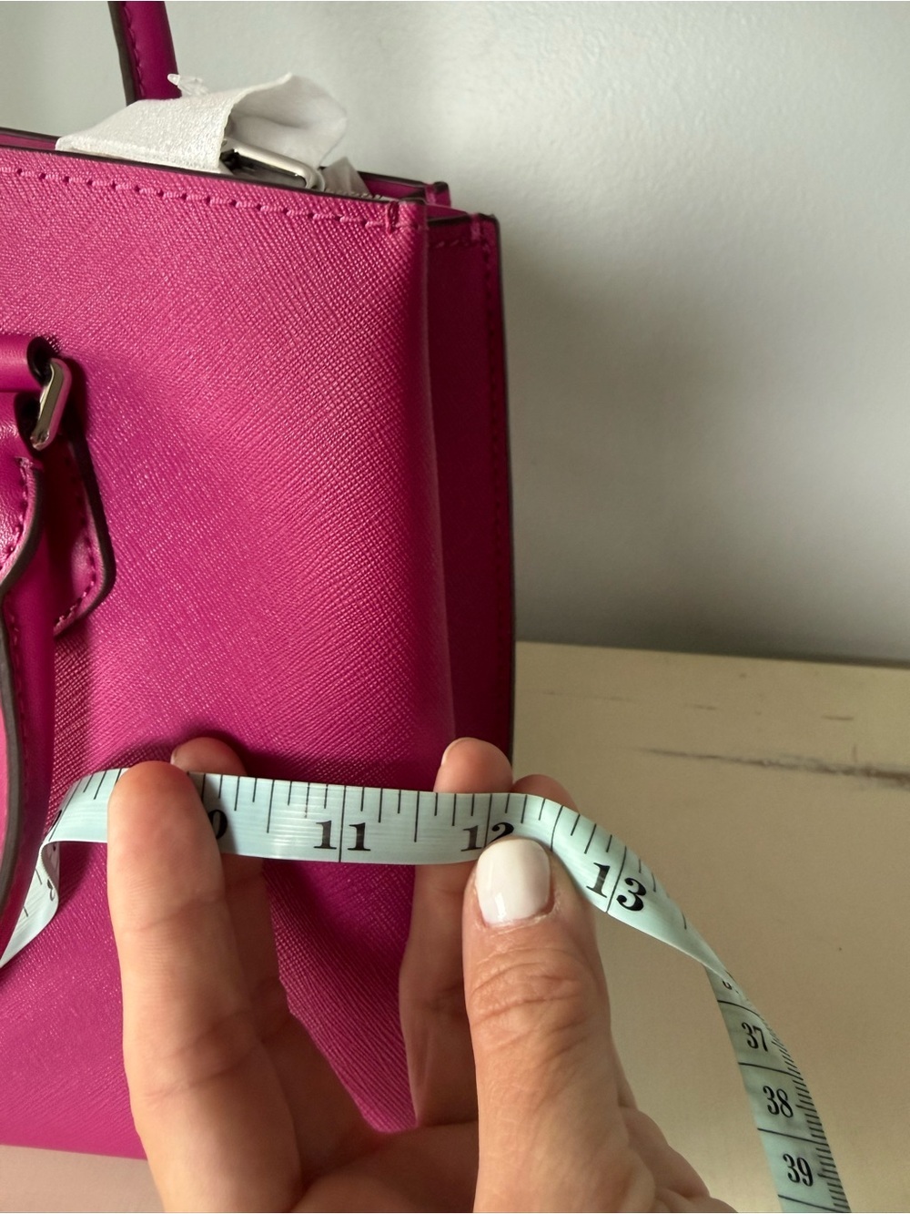 Michael Kors Ruby Medium Leather Satchel, Deep Fuchsia • New with tags - Picture 7 of 9